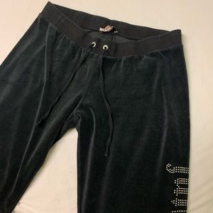 Black velvet juicy couture joggers